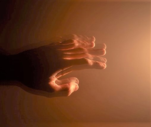 hand in beweging