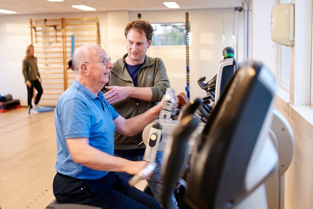 Fysiotherapeut en patient met COPD