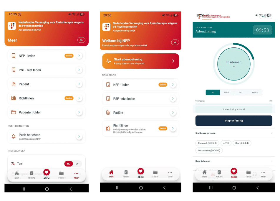 NFP-app 3 afbeeldingen